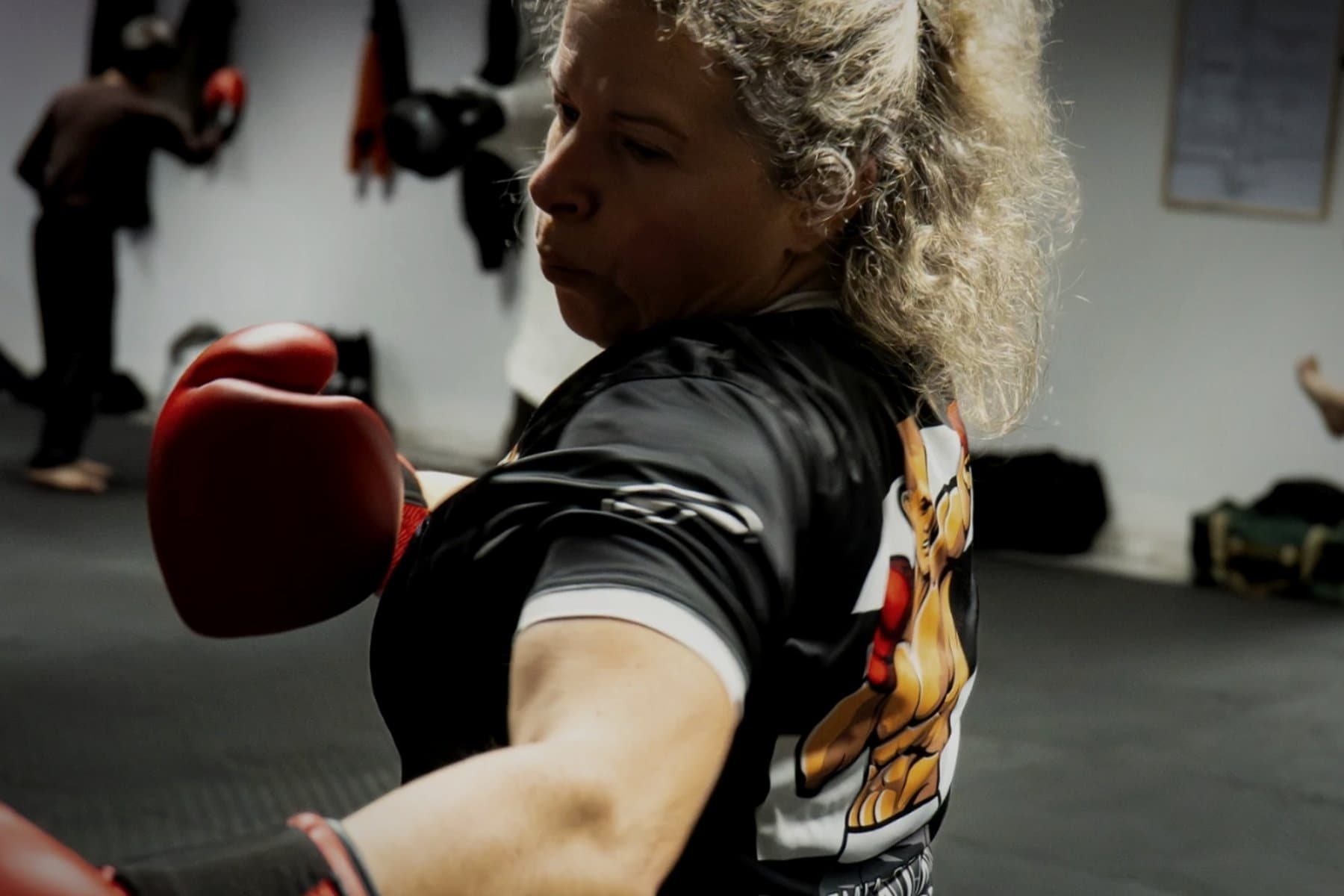 Atleta da Academia Combate de Gaia em treino